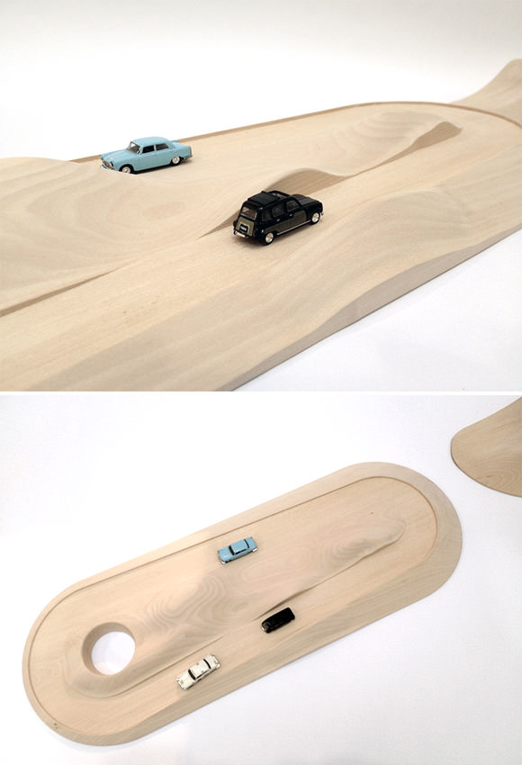 wood car track