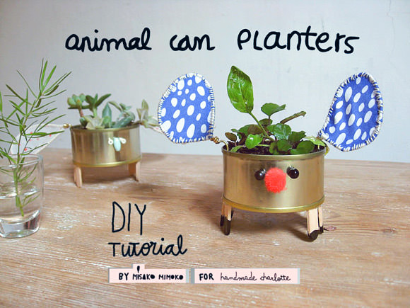 DIY Animal Can Planters