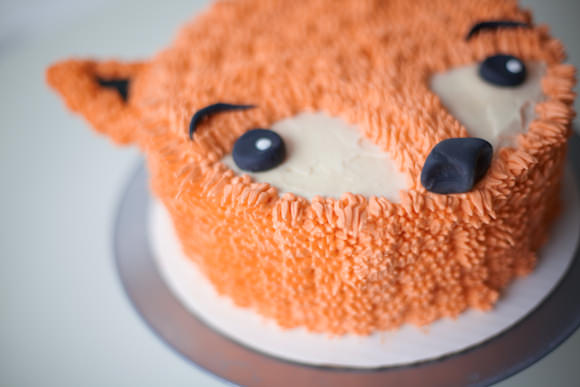 DIY Furry Fox Cake