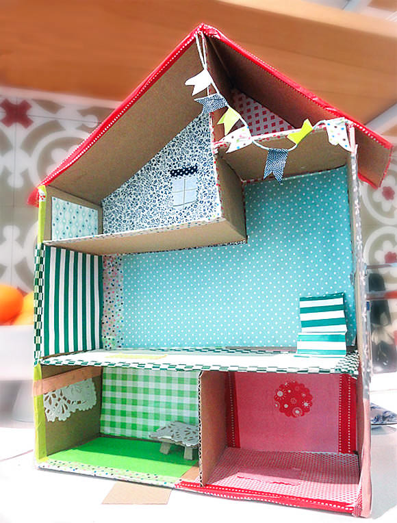DIY Cardboard Dollhouses Made By Kids