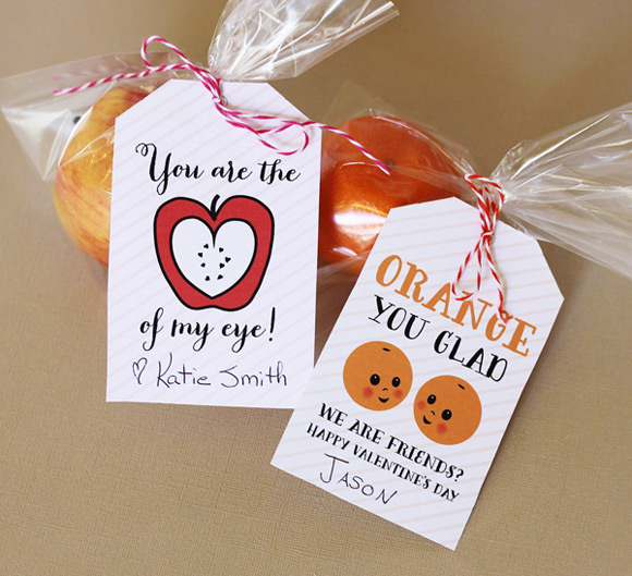 DIY Fruit Tags For Valentine's Day