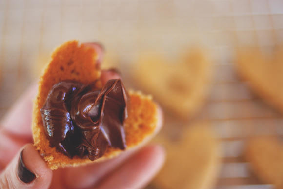 Gluten-Free Nutella & Peanut Butter Heart Cookies
