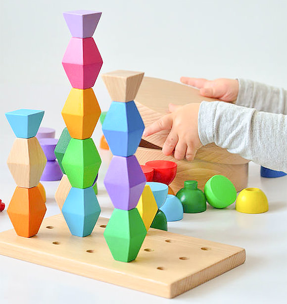 Colorful 3D Wooden Blocks