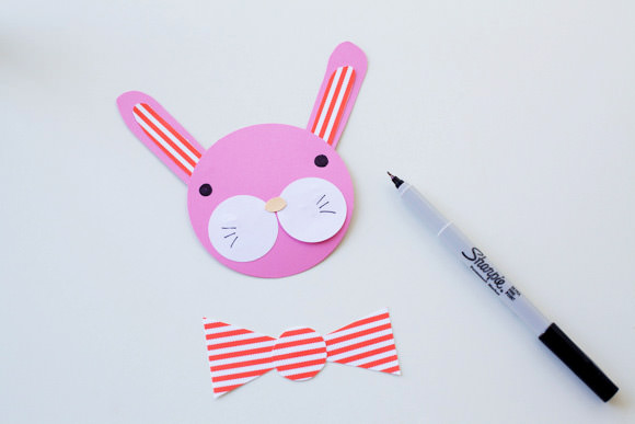 DIY Bow-Tied Bunny Cake Toppers