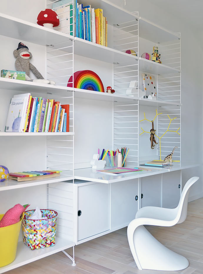 Modern and Minimal Wall Shelves for Kids' Rooms - The String Shelf