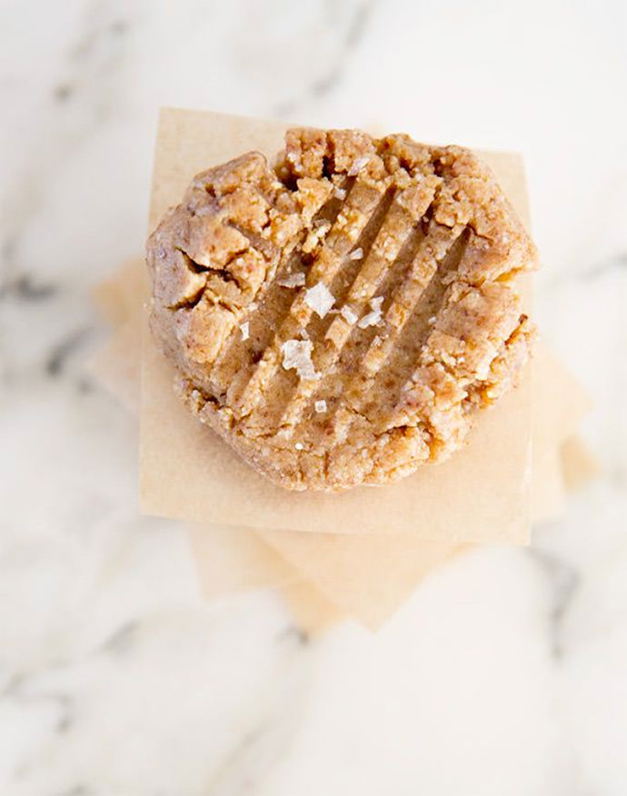 Raw Vegan Salted Peanut Butter Cookies Recipe via A House In The Hills