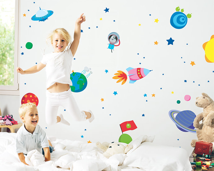 Super Space Wall Decal Set by Bumoon
