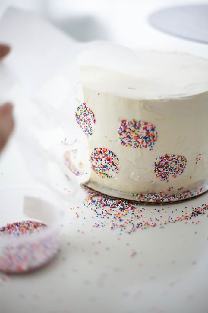 Polka Dot Inside-And-Out Birthday Cake