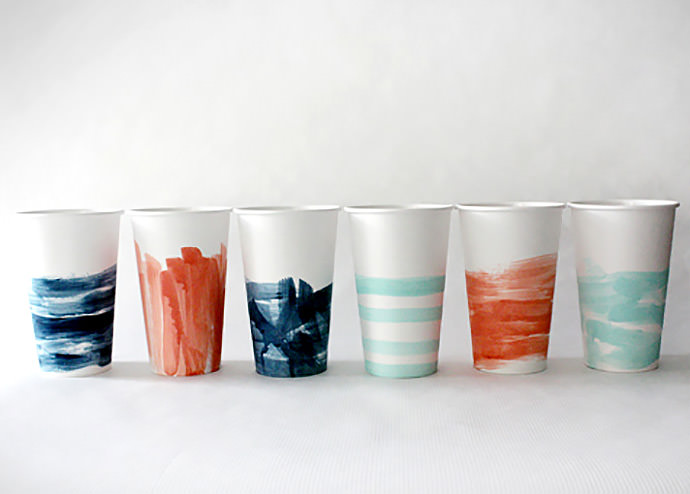 DIY Painterly Paper Cups