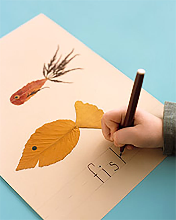 DIY Leaf Alphabet via Martha Stewart Living