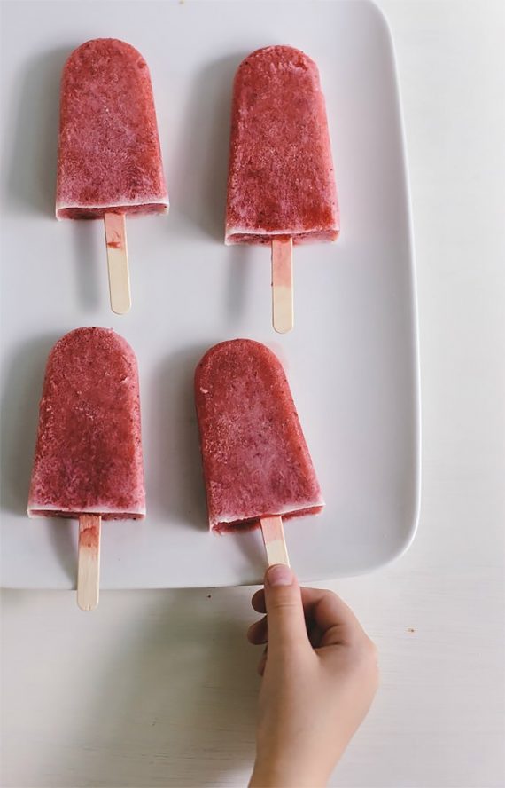 Strawberries and Cream Popsicles Handmade Charlotte