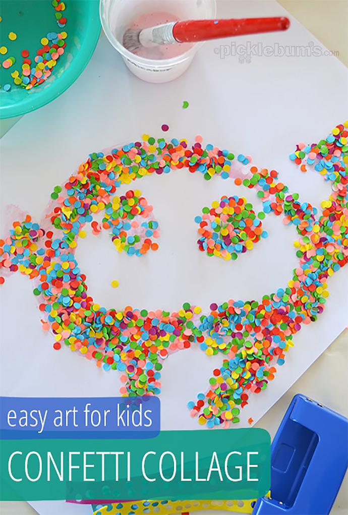 DIY Confetti Collage via Picklebums