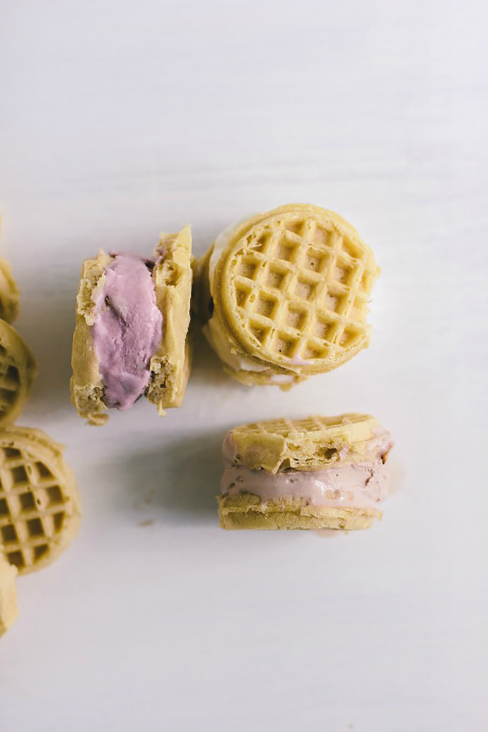 DIY Waffle Ice Cream Sandwiches