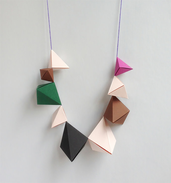 Origami Bipyramid Necklaces by Mr Printables
