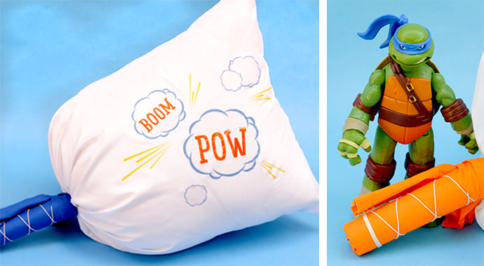 DIY Teenage Mutant Ninja Turtles Pillow Fight