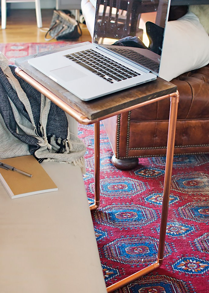 DIY Home Decor Project: Copper Laptop Table