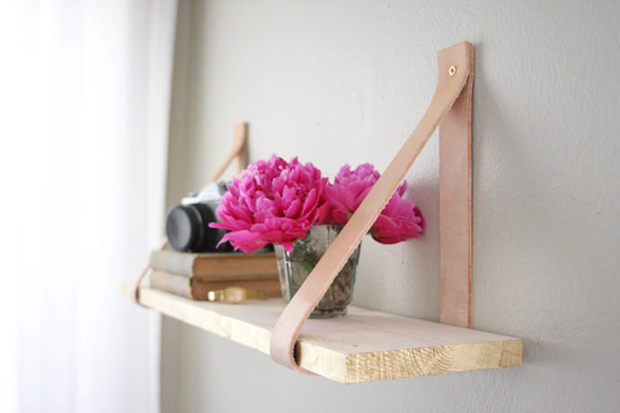 Leather Suspended Shelf from Camille Styles