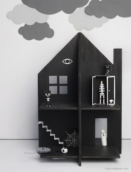 black doll house