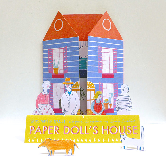 60’s-inspired doll’s house from The Printed Peanut