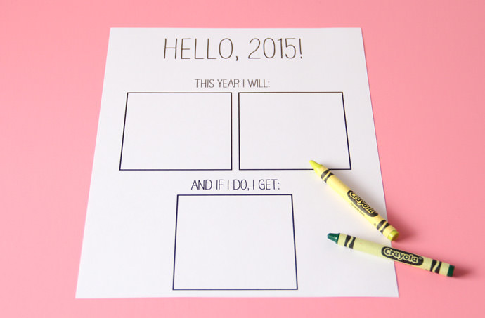 New Year's Resolutions Printable for Kids