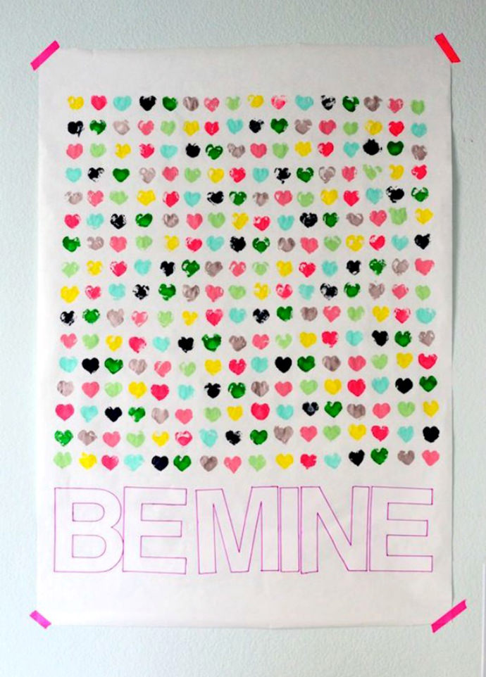 Easy Valentine's Day Heart Painting