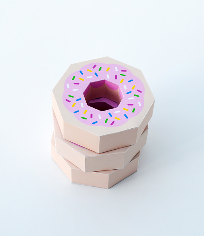 DIY Paper Donut Giftbox
