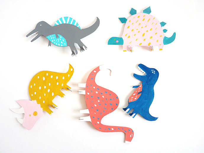 Printable Dinosaur Cut-Out Toys