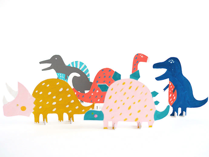 Printable Dinosaur Cut Out Toys Handmade Charlotte