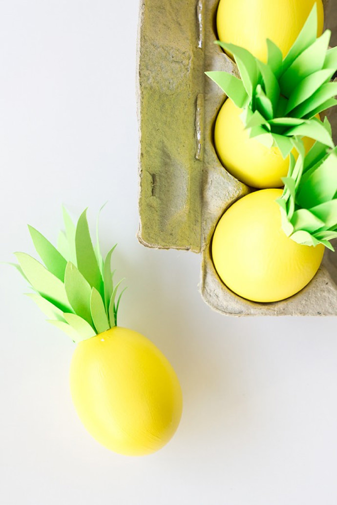 DIY Pineapple Easter Eggs via Studio DIY