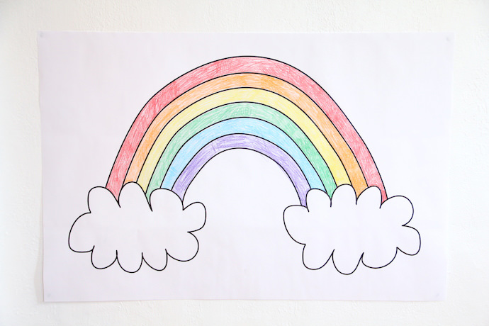 Print And Color Your Own Rainbow Poster