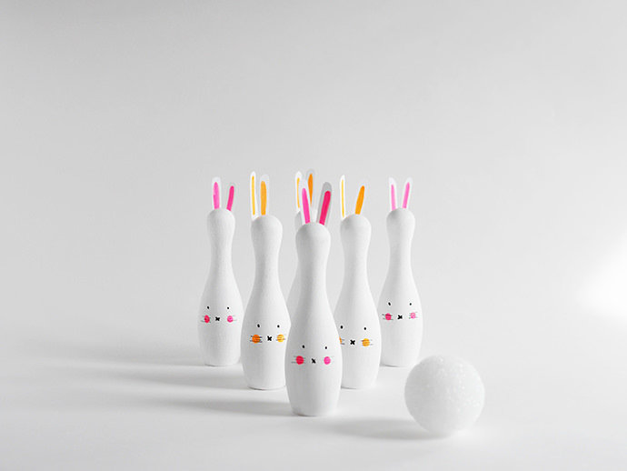 DIY Bunny Bowling Set