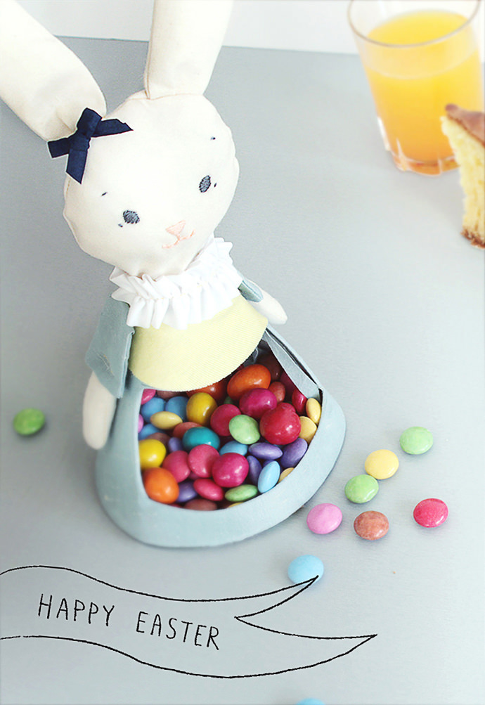 Easy-Sew Easter Bunny Candy Holder