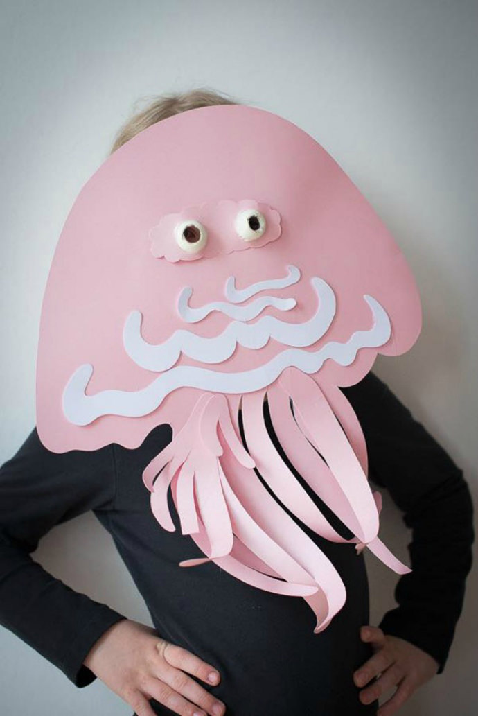 Jellyfish mask paper craft for kids 
