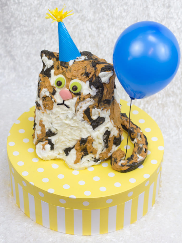 Easy Cat Birthday Cake for Kids 