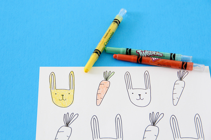 Printable Coloring Easter Stickers