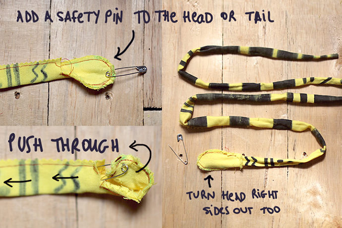 Easy-Sew Stuffed Snake Belt