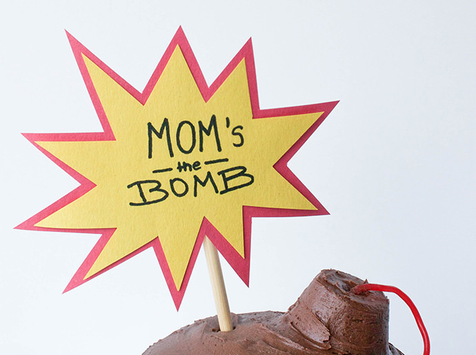 "Mom's the Bomb" Mother's Day Cake