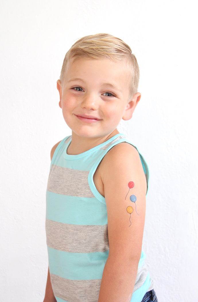 Temporary Balloon Tattoos for Kids