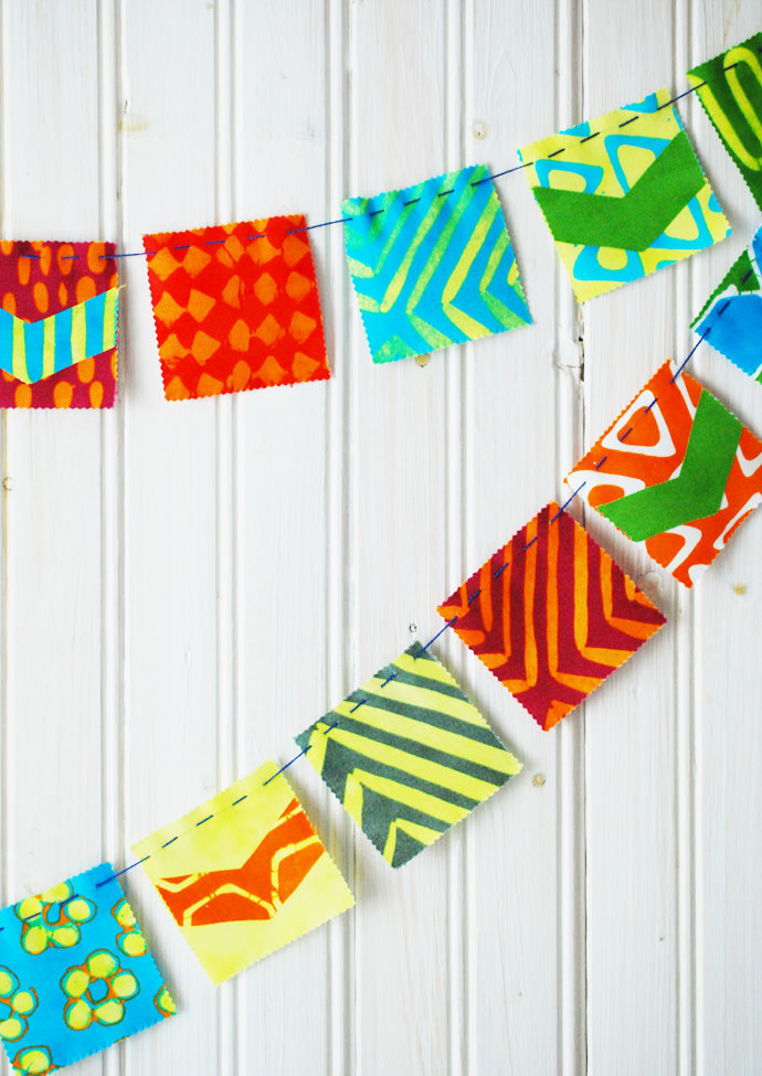 Simple-Stitch DIY Mini Flag Banners