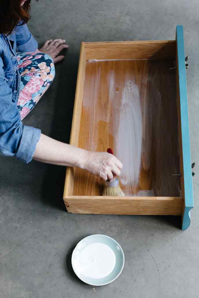 DIY Waverly Fabric Drawer Lining How-To