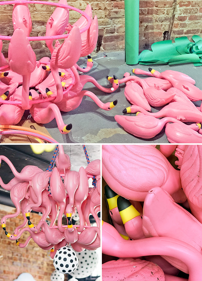 DIY Pink Flamingo Chandelier