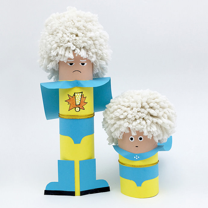 DIY Superhero Pom Pom and Paper Craft