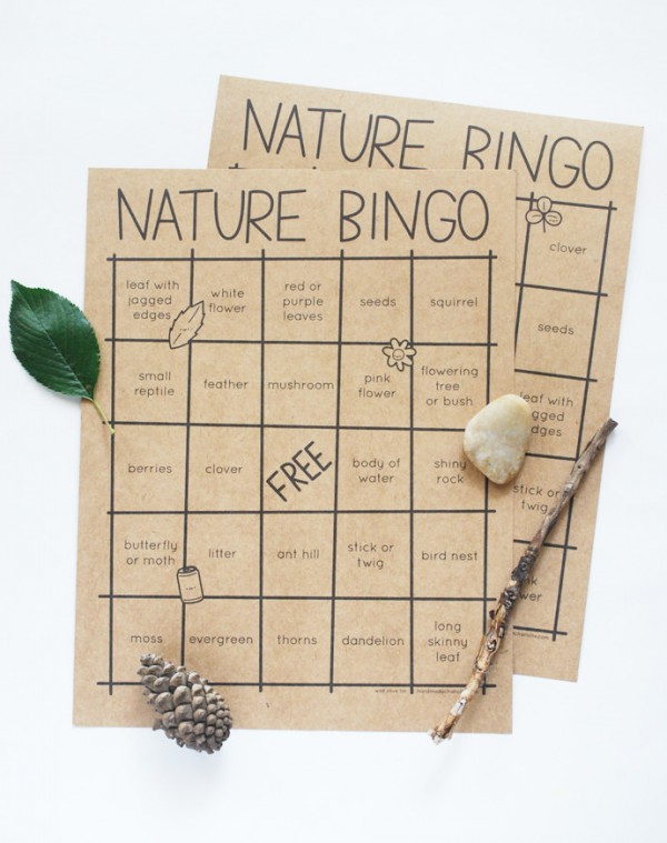 nature bingo free printable