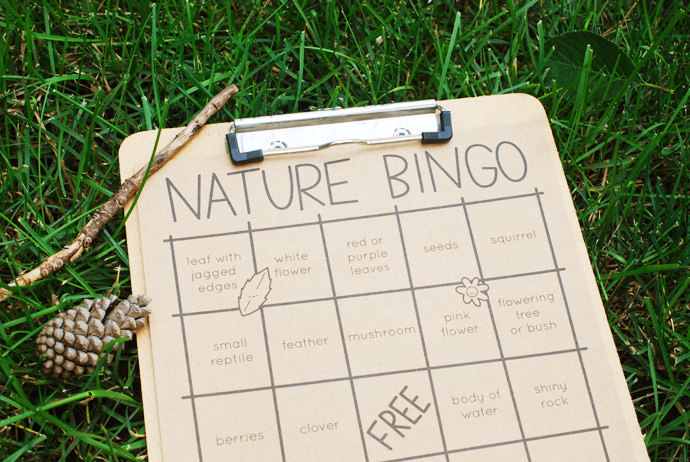 Print & Play Nature Bingo for Cute & Fun Time Outdoors