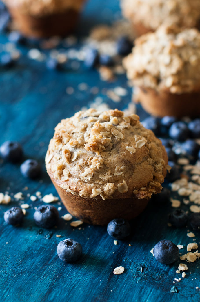 Ginormous Bakery-style Blueberry Cheesecake Muffins