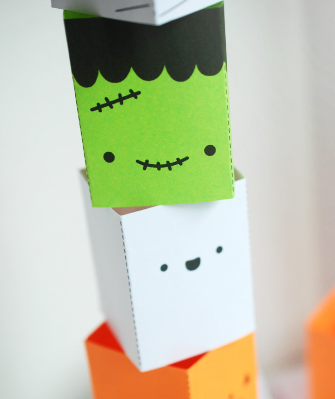 Printable Halloween Friends Stacking Game