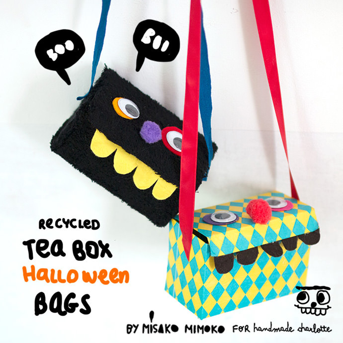 DIY Recycled Tea Box Monster Bags Handmade Charlotte