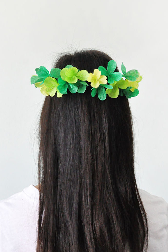 Clover Crown, tutorial via Oh Happy Day
