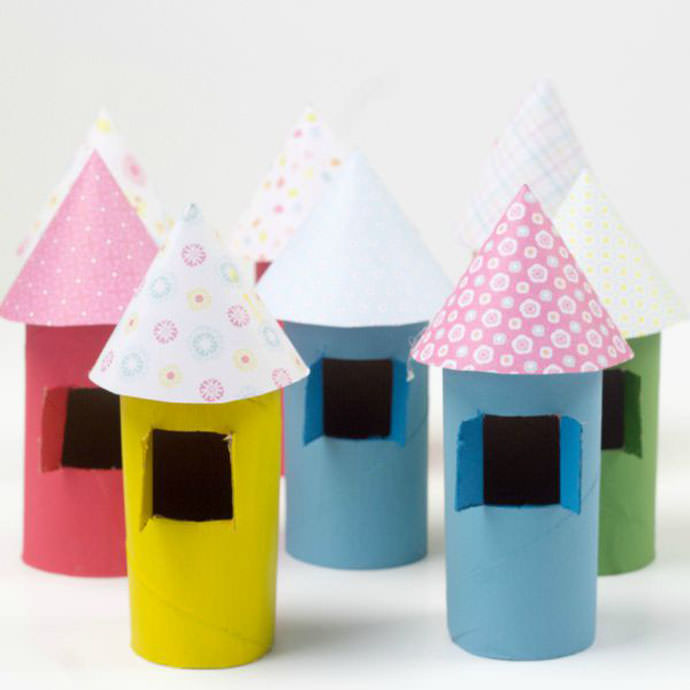 Cardboard Tube Village, tutorial via Mum in the Madhouse