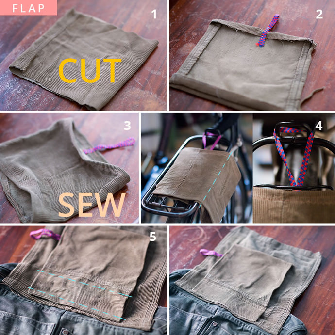 DIY Upcycled Jeans Bike Pannier